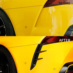 JSWAN Carbon Fiber Rear Bumper Diffuser Spoiler for Supra A90 GR MK5 Side Splitter Spoiler Tail Light Sticker Rear Bumper Diffuser Shark Fin Spoiler Covers Tail Wing Bumper Spoiler Kit