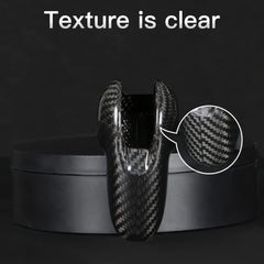 JSWAN Carbon Fiber Gear Shift Head Cover for Macan 718 911 Panamera Cayman Boxster Shift Knob Cover Trim Porsche Interior Accessories (Bright Black)