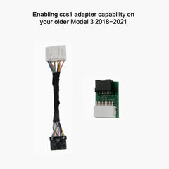 HANSSHOW CCS Charger Adapter + Retrofit Harness, Upgradeable CCS1 Adapter Functionality on Model 3 2018-2021