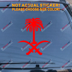 Coat of arms of Saudi Arabia Decal Sticker Car Vinyl pick size color no bkgrd