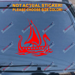 Dragon Head Viking Ship Decal Sticker Car Vinyl Norse Odin Nord pick size a