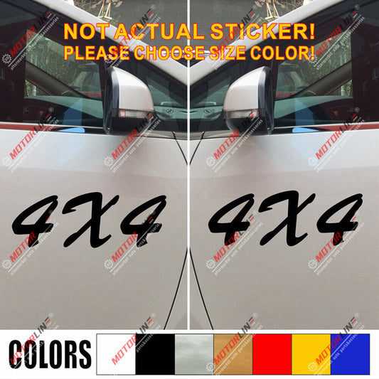 (2) 4X4 Off Road Sport Decal Sticker Car Vinyl pick size color die cut c