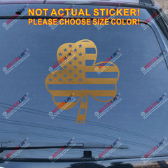 Irish American Flag Shamrock Clover Ireland Decal Sticker Car Vinyl