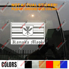 Kanaka Maoli Flag Hawaiian Hawaii Decal Sticker Car Vinyl pick size color