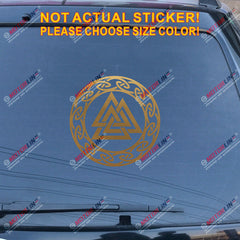 Valhalla Valknut Decal Sticker Odin Viking Norse Car Vinyl pick size color