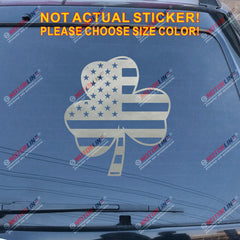 Irish American Flag Shamrock Clover Ireland Decal Sticker Car Vinyl