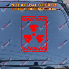 Nuclear Radiation Warning Zombie  Car Decal Sticker