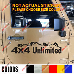 4X4 Off Road Decal Sticker Mountain Unliminted Car Vinyl fit for Jeep Ford Chevy