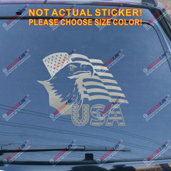 Bald Eagle USA American Flag Decal Sticker Car Vinyl die cut pick size color c