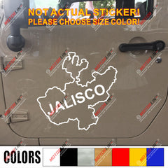 Jalisco State of Mexico Mexican Map Outline Decal Sticker Car Vinyl no bkgrd
