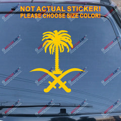 Coat of arms of Saudi Arabia Decal Sticker Car Vinyl pick size color no bkgrd