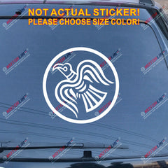 Odin Raven Decal Sticker Viking Norse Nord Norway Norwegian Car Vinyl round