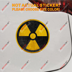 Nuclear Radiation Radioactive Zombie  Decal Sticker Vinyl Reflective distressed