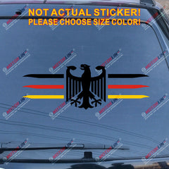 German Eagle Flag Stripes Germany Decal Sticker Car Vinyl coat of arms pick size