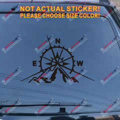 4X4 Off Road compass Decal Sticker Mountain Car Vinyl fit for Jeep Ford Chevy b