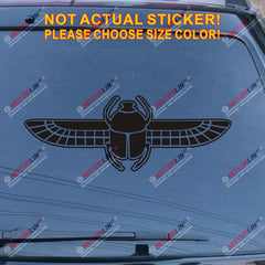 Scarab Beetle Egypt Decal Sticker Car Vinyl pick size color no bkgrd  winged