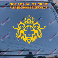 Lion of Judah Head Decal Sticker Rasta Rastafari Flag Car Vinyl Jamaica