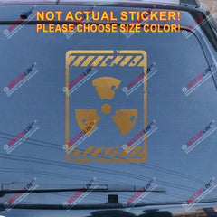 Nuclear Radiation Warning Zombie  Car Decal Sticker