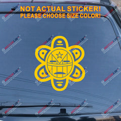 Taino Sun symbol Decal Sticker Puerto Rico Flag PR Car Vinyl no bkgrd