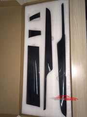 7 pc kit Real Carbon Fiber Interior Trim Dash Board Doors Fit Porsche Macan LHD