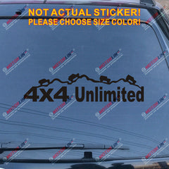4X4 Off Road Decal Sticker Mountain Unliminted Car Vinyl fit for Jeep Ford Chevy