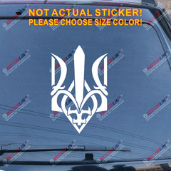 Ukraine Tryzub Trident Decal Sticker Ukrainian Car Vinyl pick size color b