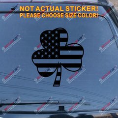 Irish American Flag Shamrock Clover Ireland Decal Sticker Car Vinyl