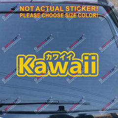 Kawaii Cute Japanese Kanji JDM Decal Sticker Car Vinyl pick size color no bkgrd