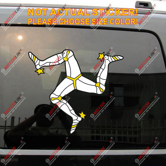 Isle of Man Mann Triskelion UK British Decal Sticker Vinyl Reflective Glossy
