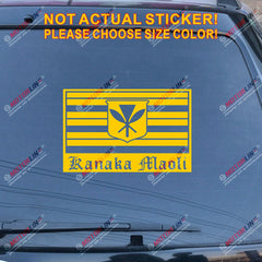 Kanaka Maoli Flag Hawaiian Hawaii Decal Sticker Car Vinyl pick size color