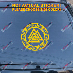 Valhalla Valknut Decal Sticker Odin Viking Norse Car Vinyl pick size color