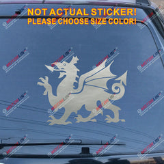 Wales Red Dragon Decal Sticker Welsh Y Ddraig Goch Car Vinyl pick size color e