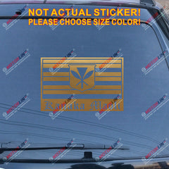 Kanaka Maoli Flag Hawaiian Hawaii Decal Sticker Car Vinyl pick size color
