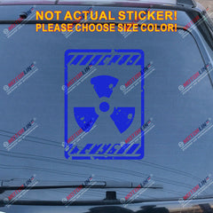 Nuclear Radiation Warning Zombie  Car Decal Sticker