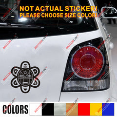 Taino Sun symbol Decal Sticker Puerto Rico Flag PR Car Vinyl no bkgrd