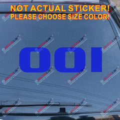 001 US Police Funny Car Truck Window Vinyl Decal Bumper Sticker fit for Ford etc