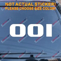 001 US Police Funny Car Truck Window Vinyl Decal Bumper Sticker fit for Ford etc