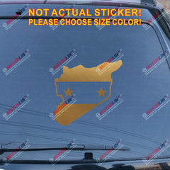 Syria Map Flag Decal Sticker Syrian Arab Republic Car Vinyl no bkgrd pick size