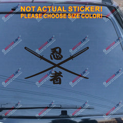Ninja Japanese Kanji Samurai Sword Katana Decal Sticker Car Vinyl