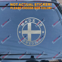 Made In Sweden Swedish Flag Decal Sticker Car Vinyl fit for Saab Volvo