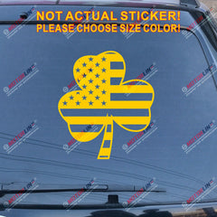 Irish American Flag Shamrock Clover Ireland Decal Sticker Car Vinyl