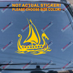 Dragon Head Viking Ship Decal Sticker Car Vinyl Norse Odin Nord pick size a