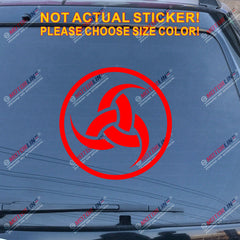 Triple Horn of Odin Decal Sticker Norse Viking Car Vinyl pick size color round