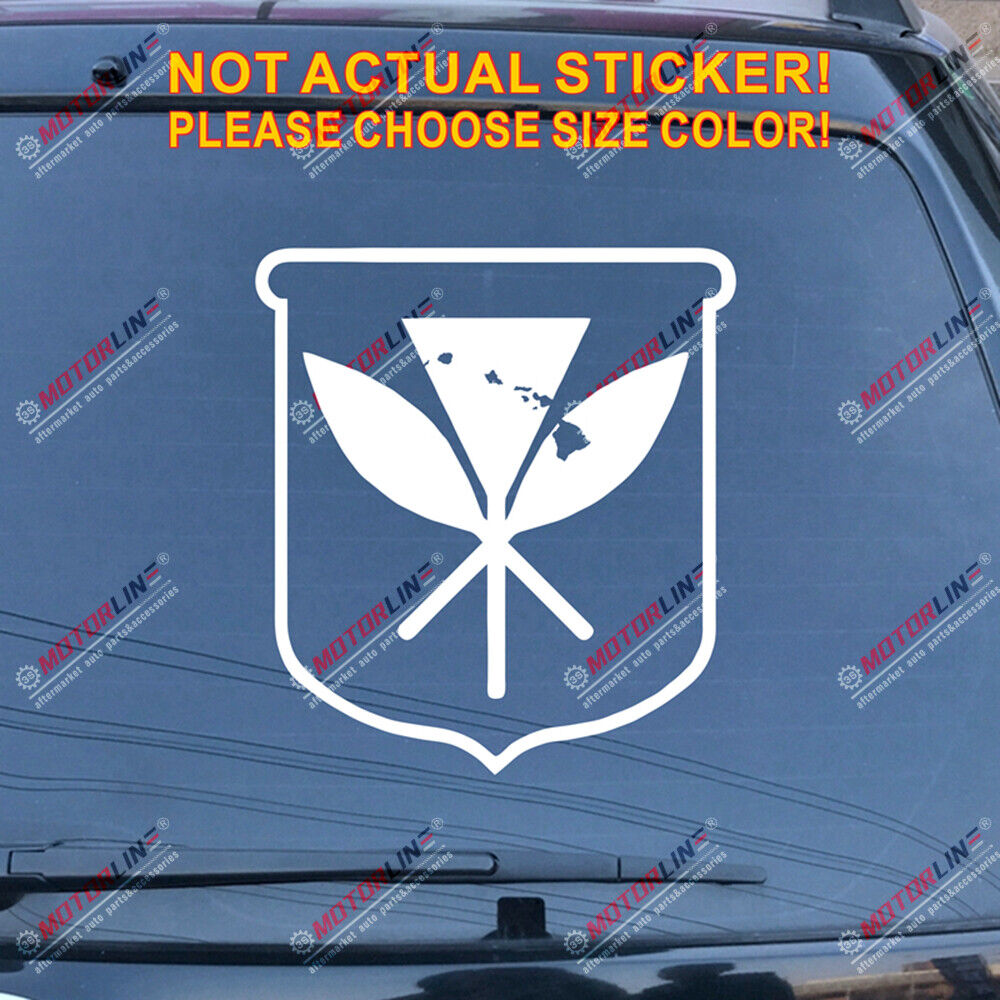 Kanaka Maoli Flag Hawaiian Hawaii Decal Sticker Car Vinyl pick size color b