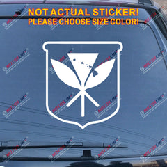 Kanaka Maoli Flag Hawaiian Hawaii Decal Sticker Car Vinyl pick size color b