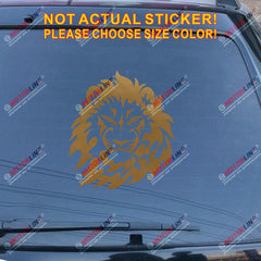 Lion of Judah Head Decal Sticker Rasta Rastafari Flag Car Vinyl Jamaica b