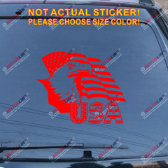Bald Eagle USA American Flag Decal Sticker Car Vinyl die cut pick size color c