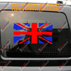 UK Flag Union Jack Decal Sticker Car Vinyl no bkgrd distressed pick size b