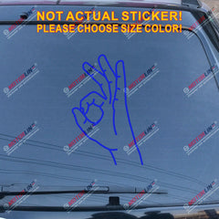 OK Okay hand sign Decal Sticker Car Vinyl pick size color no bkgrd style a