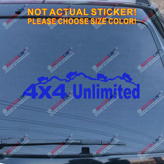 4X4 Off Road Decal Sticker Mountain Unliminted Car Vinyl fit for Jeep Ford Chevy